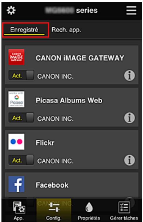 CANON PIXMA MG5650 - Zone de menus - 3