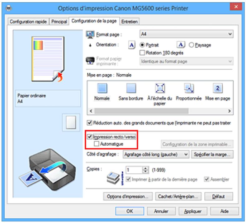 CANON PIXMA MG5650 - Impression recto/verso manuelle - 1