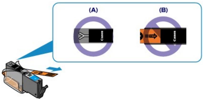 CANON PIXMA MG5650 - Contrôle 2 Le ruban orange ou le film protecteur est-il toujours en place ? - 1