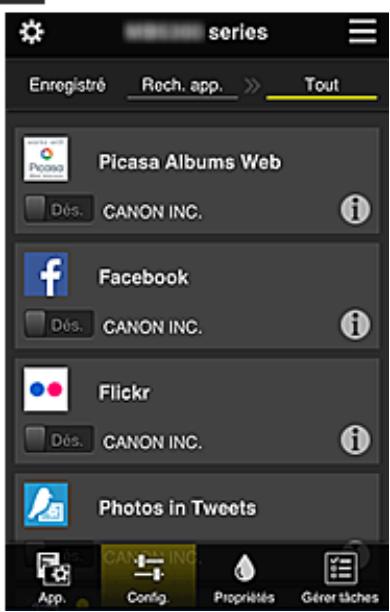 CANON PIXMA MG5650 - Zone de menus - 5