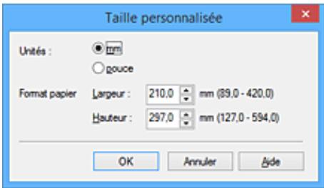 CANON PIXMA MG5650 - Définition du format de papier (format personnelisé) - 2
