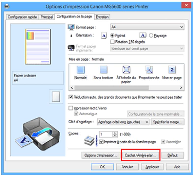CANON PIXMA MG5650 - Enregistrement d'un nouvel arrêté-plan - 1