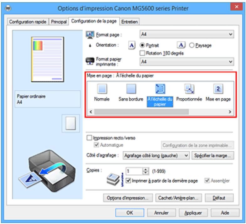 CANON PIXMA MG5650 - Impression à l'échelle du papier - 2
