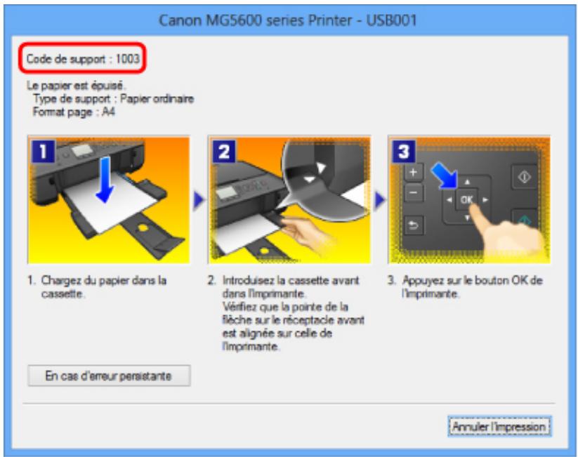 CANON PIXMA MG5650 - En cas d'erreur - 1