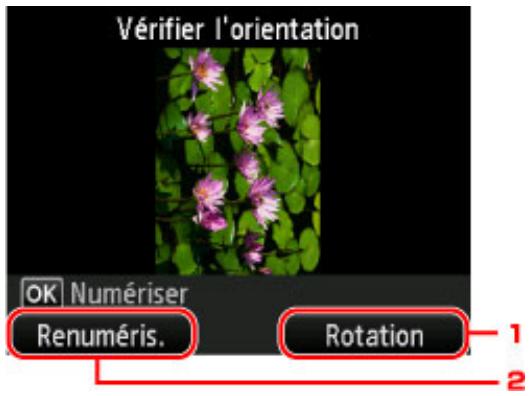 CANON PIXMA MG5650 - Lors de la vérification de l'orientation : - 1