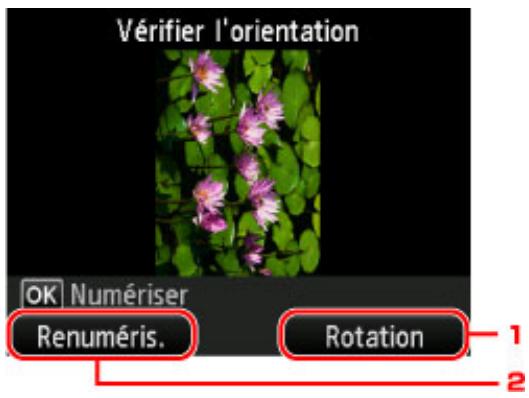 CANON PIXMA MG5650 - Lors de la vérification de l'orientation : - 1