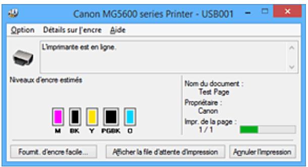 CANON PIXMA MG5650 - Contrôle du niveau d'encre sur votre ordinateur - 1