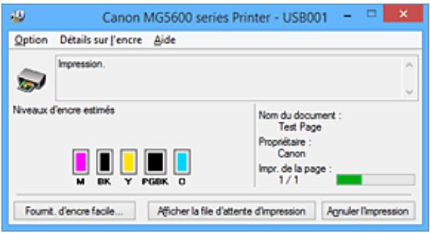 CANON PIXMA MG5650 - Lancement de l'écran d'état Canon IJ - 2