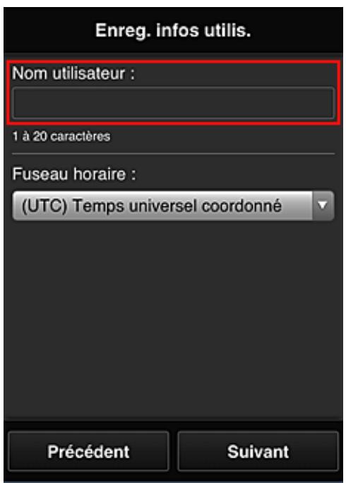 CANON PIXMA MG5650 - Entrez le Nom utiliser - 1
