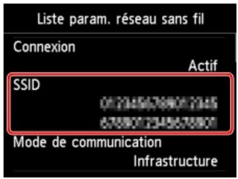 CANON PIXMA MG5650 - Le SSD du point d'accès auquel se connecte votre ordinateur et celui de la machine sont-ils identiques? - 1