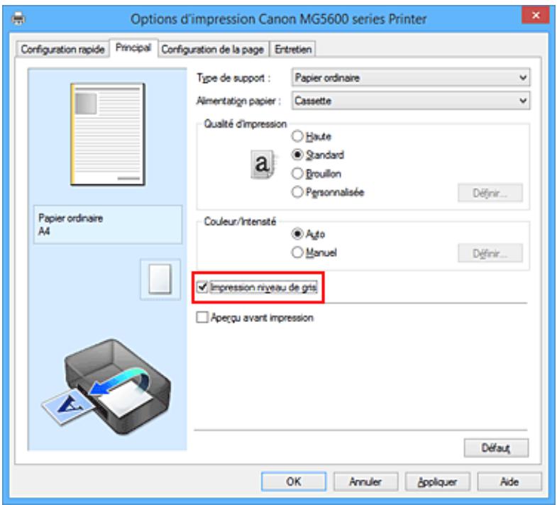 CANON PIXMA MG5650 - Impression d'un document couleur en monochrome - 2