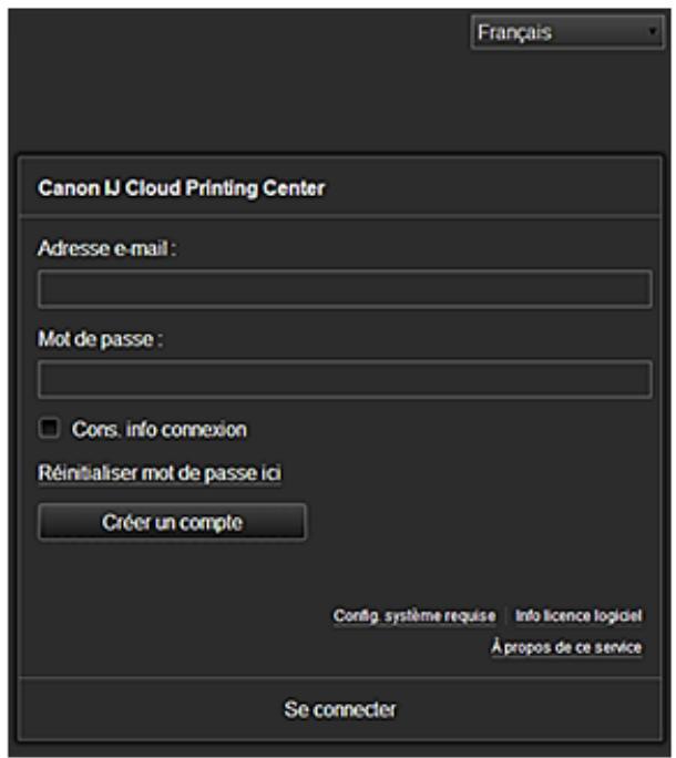 CANON PIXMA MG5650 - Description de l'écran Connexion - 2