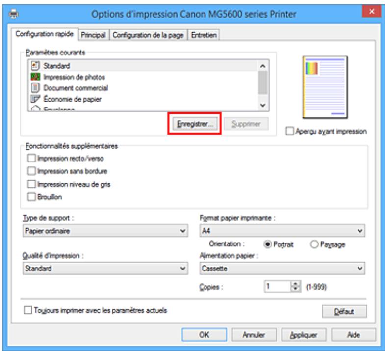 CANON PIXMA MG5650 - Enregistrement d'un profil d'impression - 1
