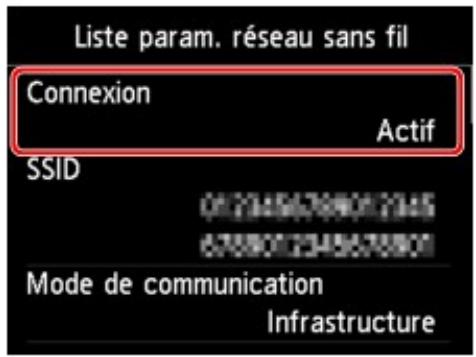CANON PIXMA MG5650 - La machine est-elle connectée au point d'accès ? - 1