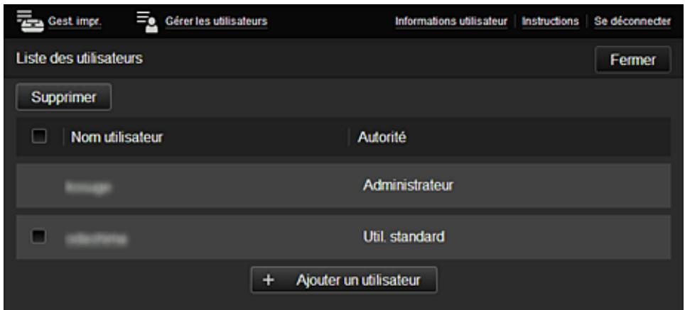 CANON PIXMA MG5650 - Bouton Gérer les utilisateurs - 1