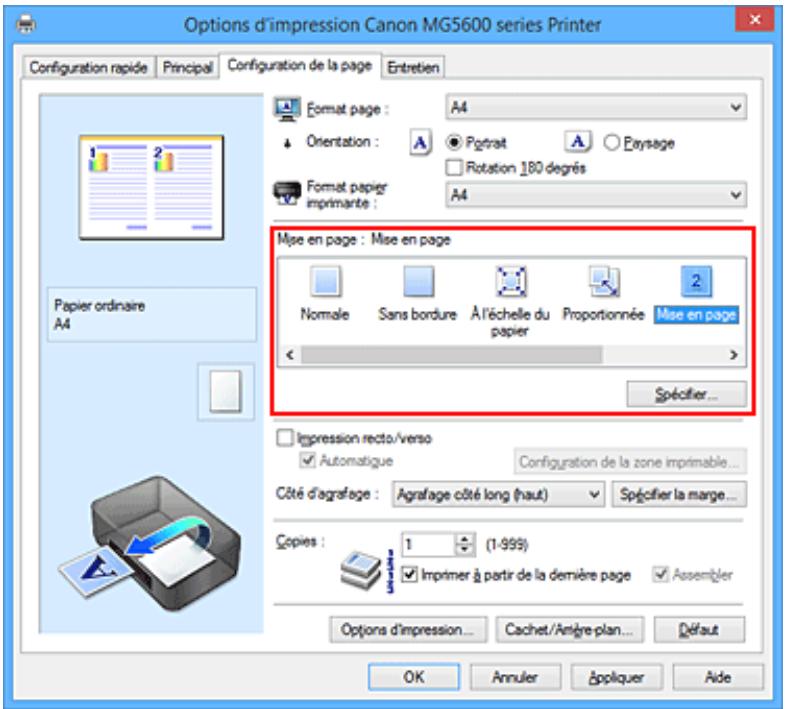 CANON PIXMA MG5650 - Impression mise en page - 2