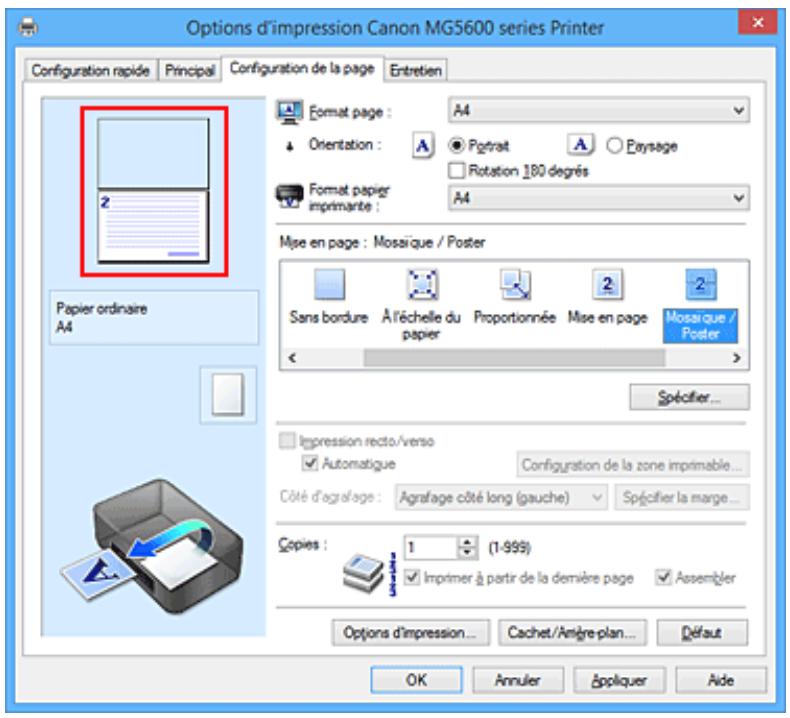 CANON PIXMA MG5650 - Définisse la plage d'impression. - 1