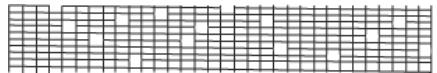 CANON PIXMA IP100 - Confirm the printed nozzle check pattern. - 2