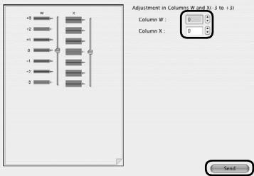 Adjustment in Column W and X: -3 to +3 Column W: Column X :