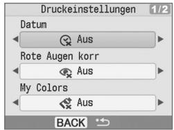 CANON SELPHY CP760 - Drücken Sie die Taste ◀ oder ▶, um den Einstellungswert zu ändern. - 1