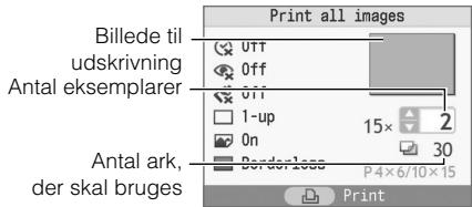 CANON SELPHY CP760 - Tryk på OK og kontroller indstillingerne. - 2