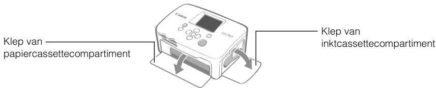 CANON SELPHY CP760 - Open de twee kleppen van de printer. - 1