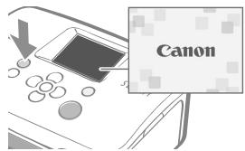 CANON SELPHY CP760 - Houd ⏻ ingedrukt totdat het startscherm wordt weergegeven en de printer is ingeschakeld. - 2