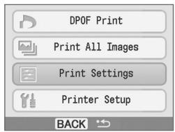 CANON SELPHY CP760 - Paina ○ (MENU) -painiketta. - 2