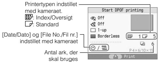 CANON SELPHY CP760 - Tryk på OK og kontroller indstillingerne. - 1