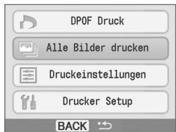 CANON SELPHY CP760 - Drücken Sie die Taste ○ (MENU), und wählen Sie mithilfe von ▲ oder ▼ die Option [Alle Bilder drucken] aus. - 1