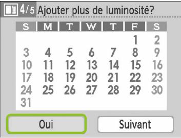 CANON SELPHY CP790 - Définissez l'année, le mois, le jour de début de la période et sur lignez les vacances. - 1