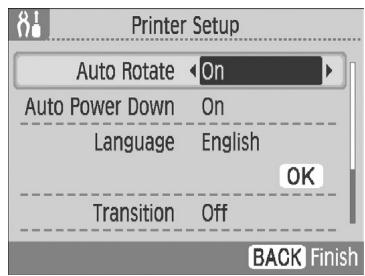 CANON SELPHY CP790 - Display the printer setup screen. - 2