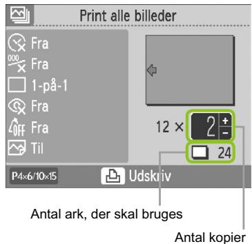 CANON SELPHY CP790 - Udskrivning af alle billedder - 8