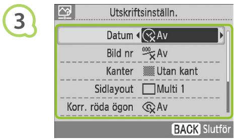 CANON SELPHY CP790 - Visa skärmen für utskriftsinställningar. - 1