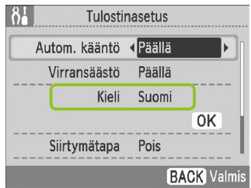 CANON SELPHY CP790 - Näytön kielen asettaminen - 4