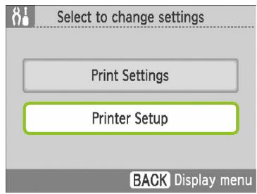 CANON SELPHY CP790 - Display the Change Settings screen. - 2