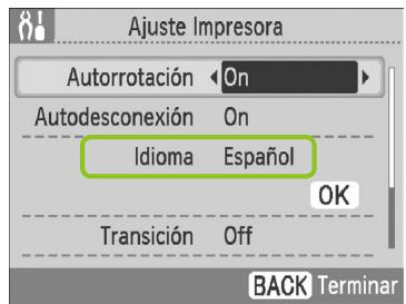 CANON SELPHY CP790 - Acceda a la pantalla de configuración. - 2