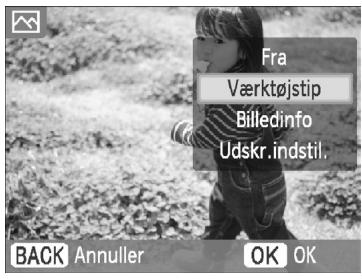 CANON SELPHY CP790 - Endring af de oplysninger, der vises pa skarmen - 1