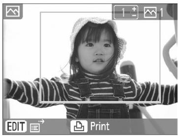 CANON SELPHY CP790 - Selecteer welt deel van het beeld u wilt bijsnijden. - 2