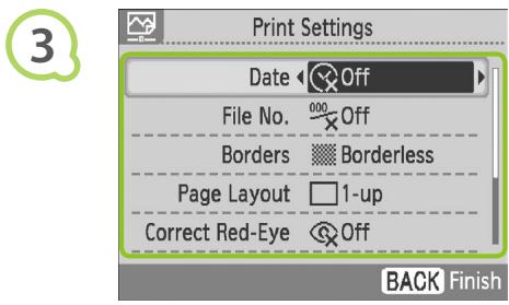 CANON SELPHY CP790 - Display the print settings screen. - 1