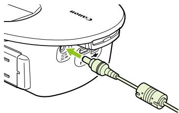 CANON SELPHY CP790 - SELPHY-tulostimen virtajohdon liittäminen - 1