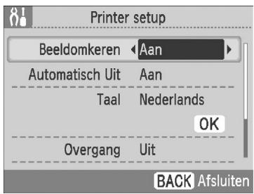 CANON SELPHY CP790 - Geef het scherm met de printer setup weir. - 2
