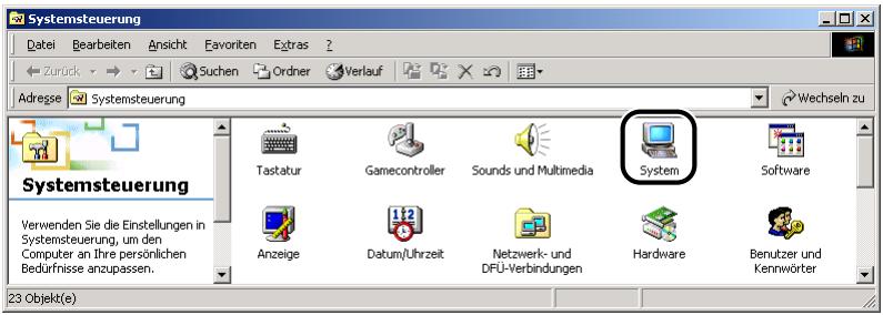 CANON LASER SHOT LBP3200 - Wahlen Sie [Start]  [Einstellungen]  [Systemsteuerung], und doppelklicken Sie dann auf das Symbol [System]. - 1