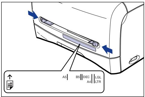 CANON LASER SHOT LBP3200 - Stellen Sie beiden Seiten der Papierführung auf die Position des gewünschten Papierformats ein. - 1