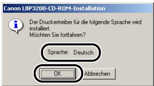 CANON LASER SHOT LBP3200 - Bestätigten Sie die Sprache und klichen Sie auf [OK]. - 1