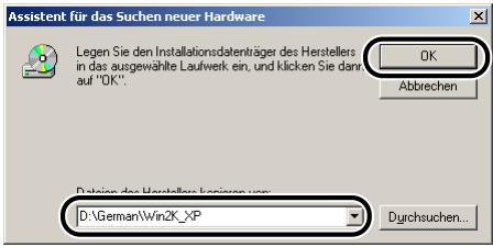 CANON LASER SHOT LBP3200 - Überzeugen Sie sich, dass der richtige Ordner in [Dateien des Herstellers kopieren von] angezeigt wird, und klichen Sie dann auf [OK]. - 1