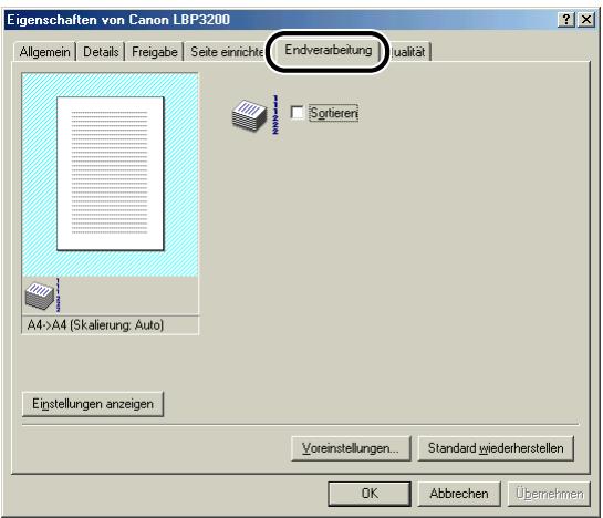 CANON LASER SHOT LBP3200 - Registerblatt [Endverarbeitung] - 1