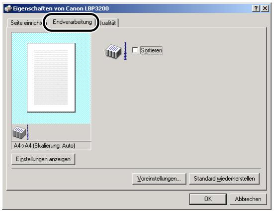 CANON LASER SHOT LBP3200 - Registerblatt [Endverarbeitung] - 1