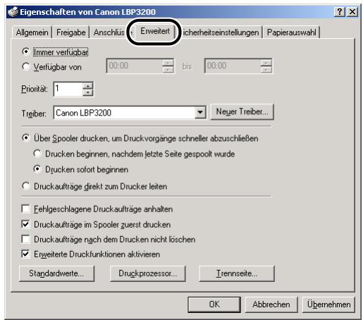 CANON LASER SHOT LBP3200 - Registerblatt [Erweitert] - 1