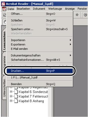 CANON LASER SHOT LBP3200 - Wahlen Sie [Drucken] aus dem Menu [Datei] in der Anwendung. - 1